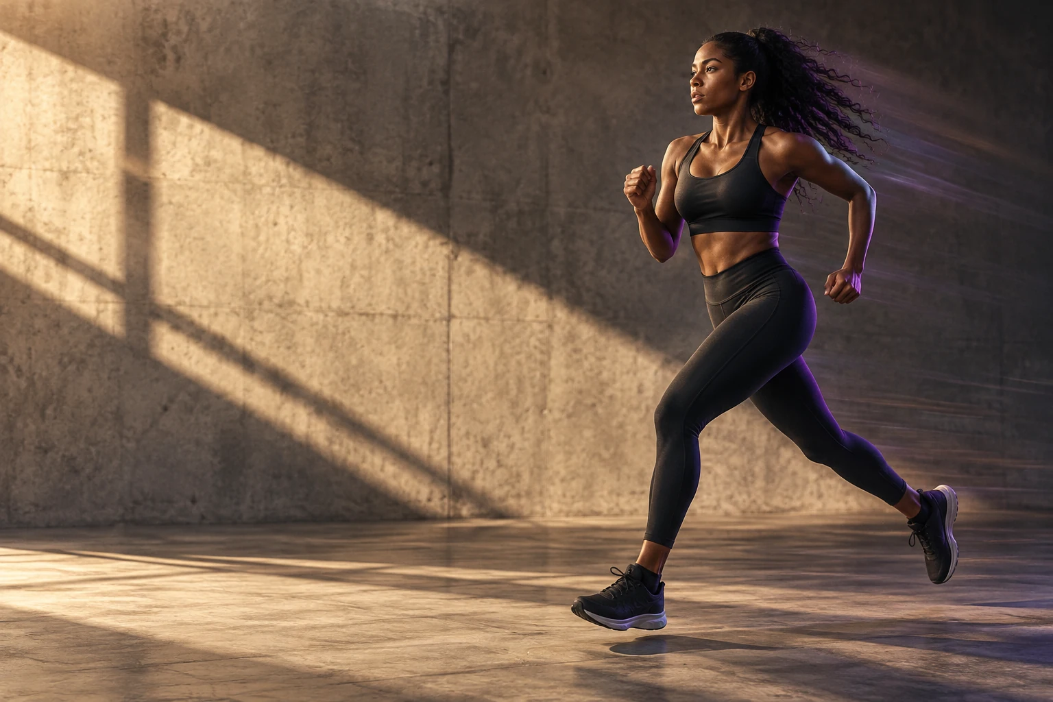 Editorial concept of an athlete in motion